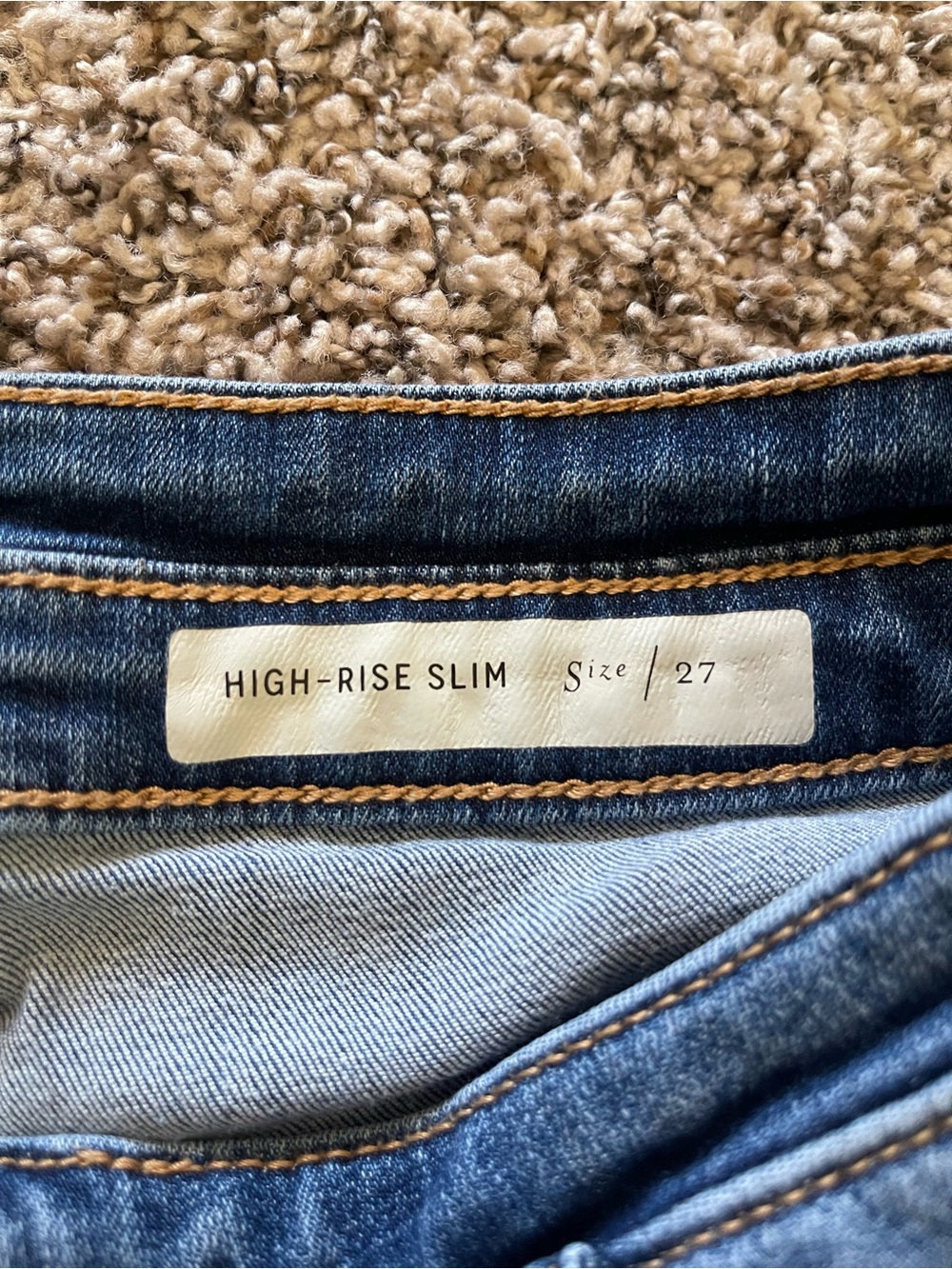 Anthropologie Pilcro High Rise Denim Legging Slim Jeans Button Fly Size 27 Blue - Picture 9 of 16